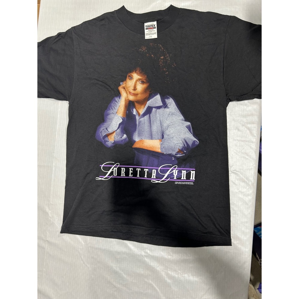 Vintage 1999 Loretta Lynn T-Shirt Mens Large Black Tultex Country Music Graphic